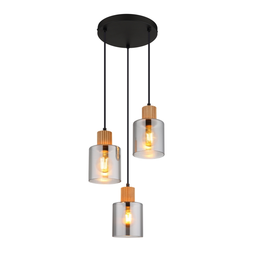 Globo - Kábellel függesztett csillár 3xE27/25W/230V átmérő 30 cm