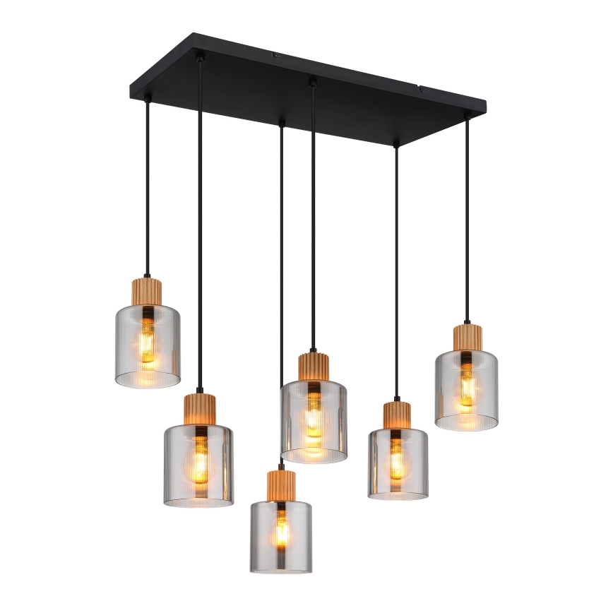 Globo - Kábelen függesztett csillár 6xE27/25W/230V