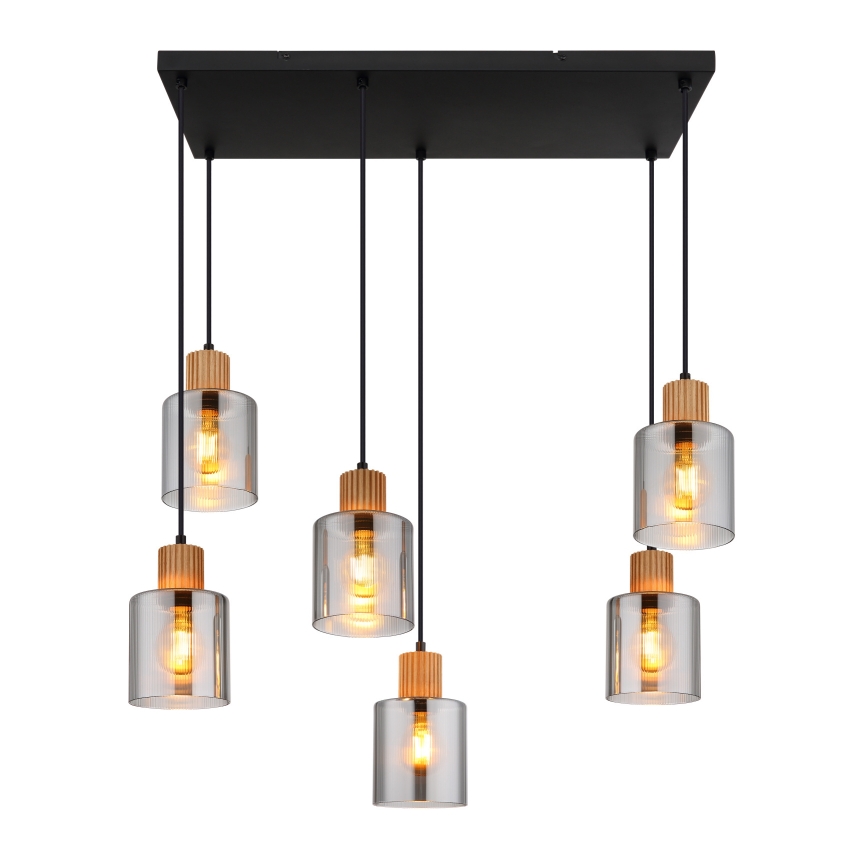 Globo - Kábelen függesztett csillár 6xE27/25W/230V