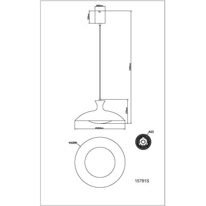 Globo - LED kábeles csillár LED/18W/230V 3000/4000/6000K