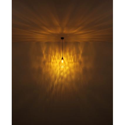 Globo - Csillár zsinóron 1xE27/60W/230V átm. 21 cm narancs