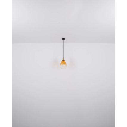 Globo - Csillár zsinóron 1xE27/60W/230V átm. 21 cm narancs