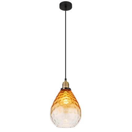 Globo - Csillár zsinóron 1xE27/60W/230V átm. 21 cm narancs