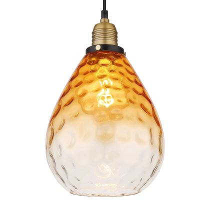 Globo - Csillár zsinóron 1xE27/60W/230V átm. 21 cm narancs