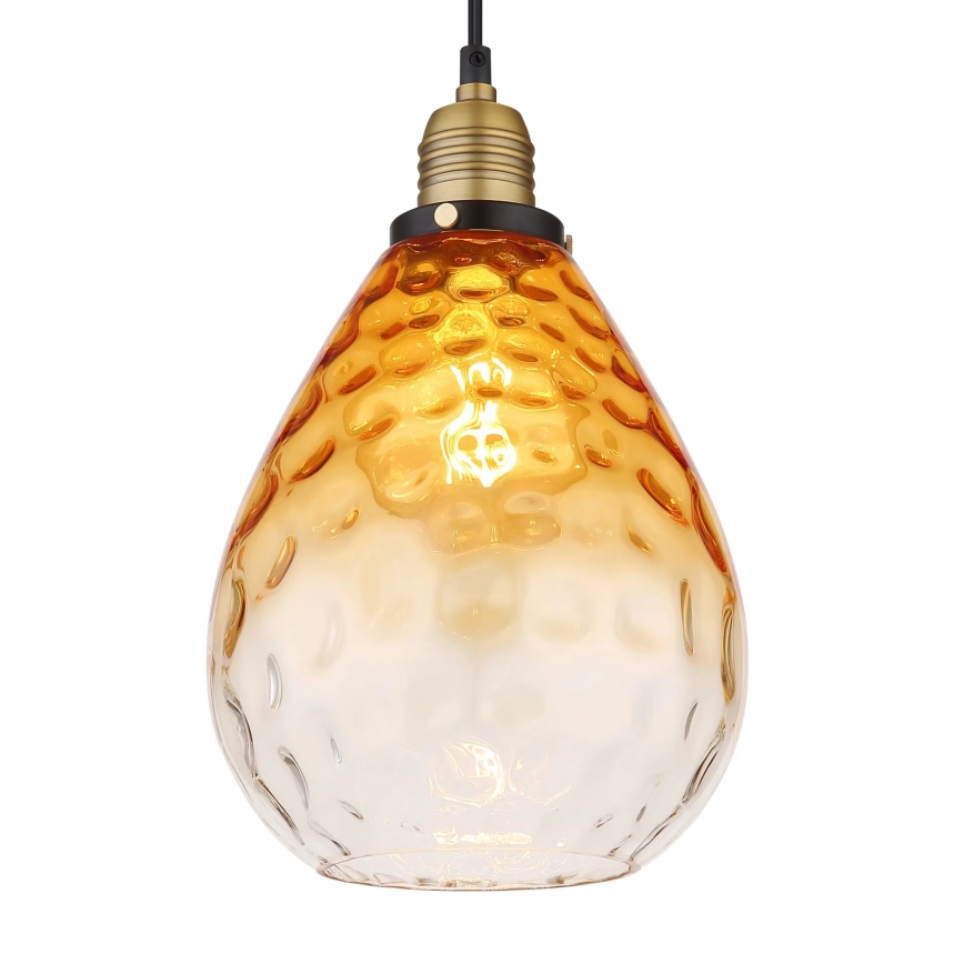 Globo - Csillár zsinóron 1xE27/60W/230V átm. 21 cm narancs