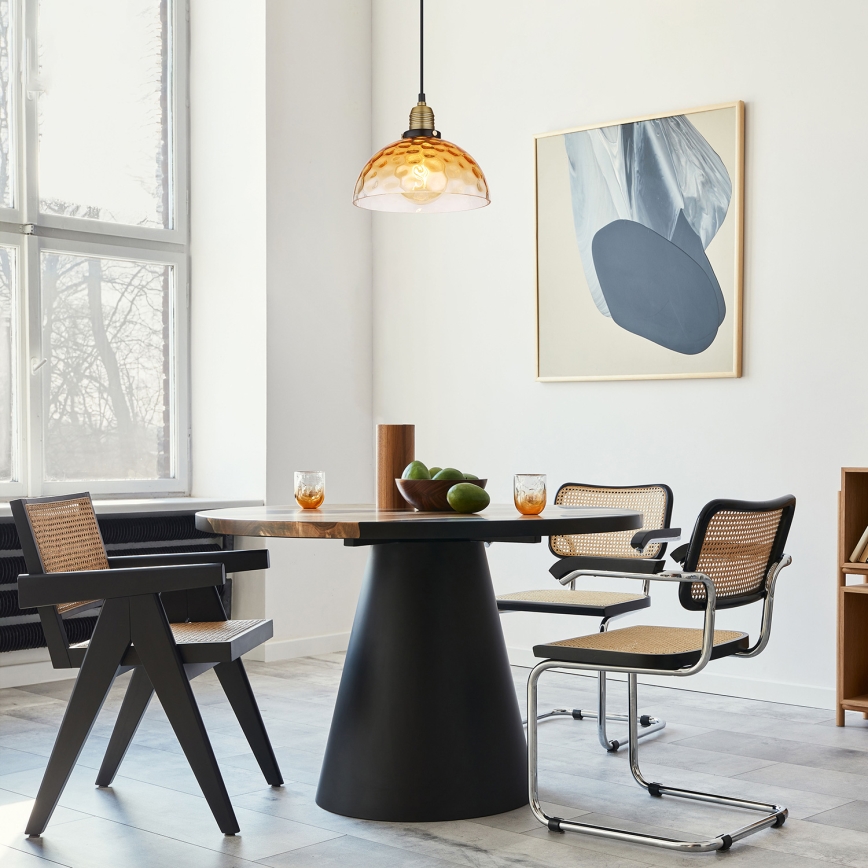 Globo - Csillár zsinóron 1xE27/60W/230V átm. 25 cm narancs