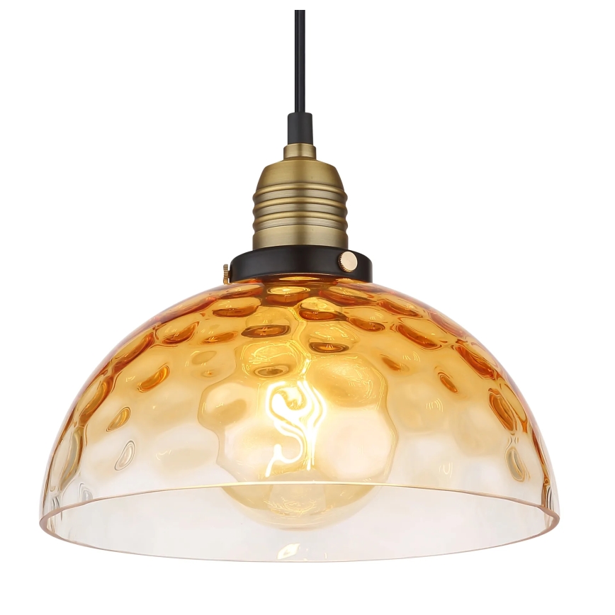 Globo - Csillár zsinóron 1xE27/60W/230V átm. 25 cm narancs