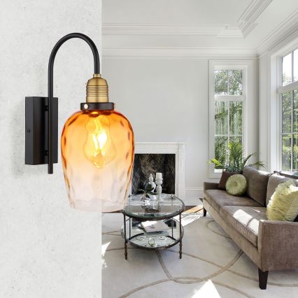 Globo - Fali lámpa 1xE27/60W/230V narancs