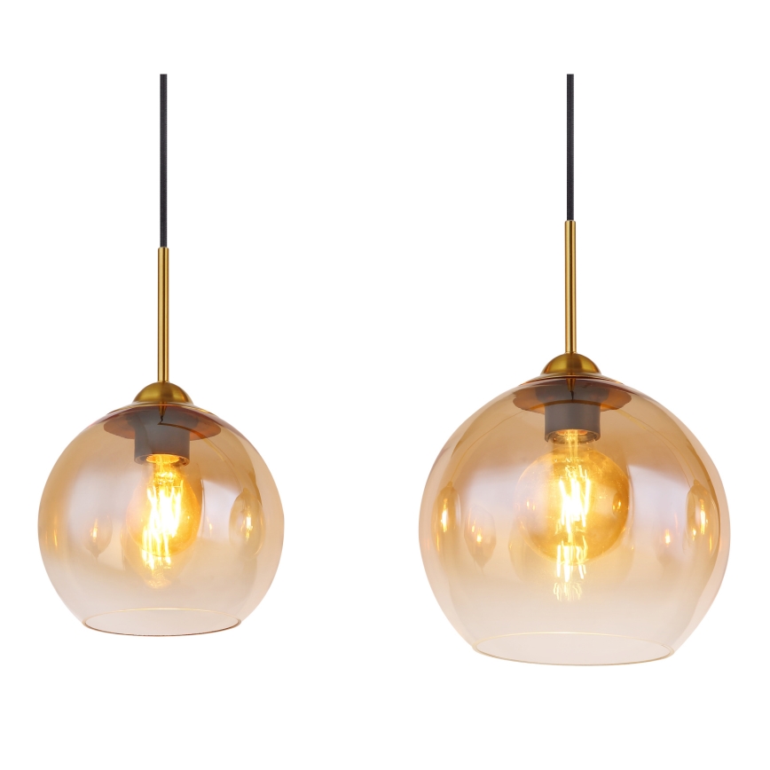 Globo - Zsinóros függeszték 4xE27/60W/230V sárgaréz