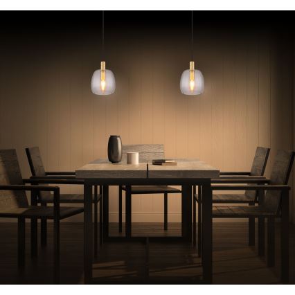 Globo - Csillár zsinóron 1xE14/40W/230V átm. 16 cm réz