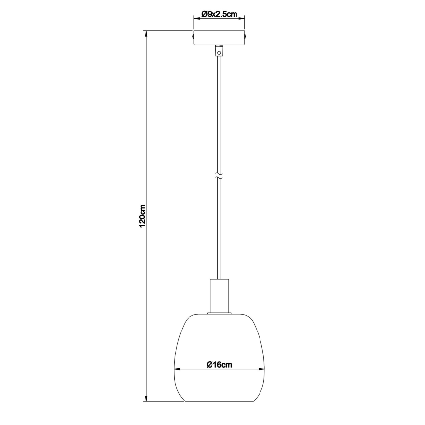 Globo - Csillár zsinóron 1xE14/40W/230V átm. 16 cm réz