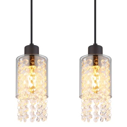 Globo - Csillár zsinóron 4xE27/40W/230V fekete