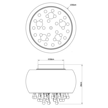 Globo - Mennyezeti lámpa 5xE14/25W/230V