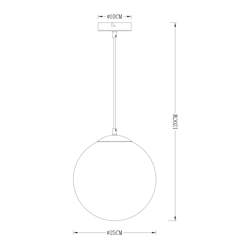 Globo - Csillár zsinóron 1xE27/40W/230V átm. 25 cm