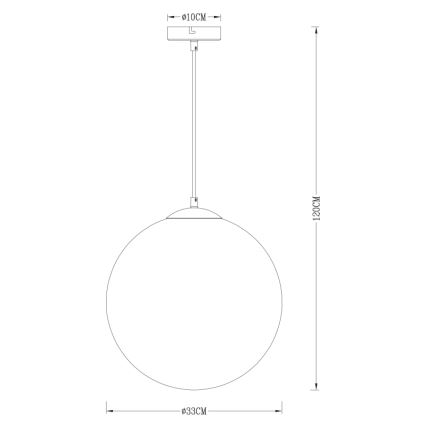 Globo - Csillár zsinóron 1xE27/40W/230V átm. 33 cm