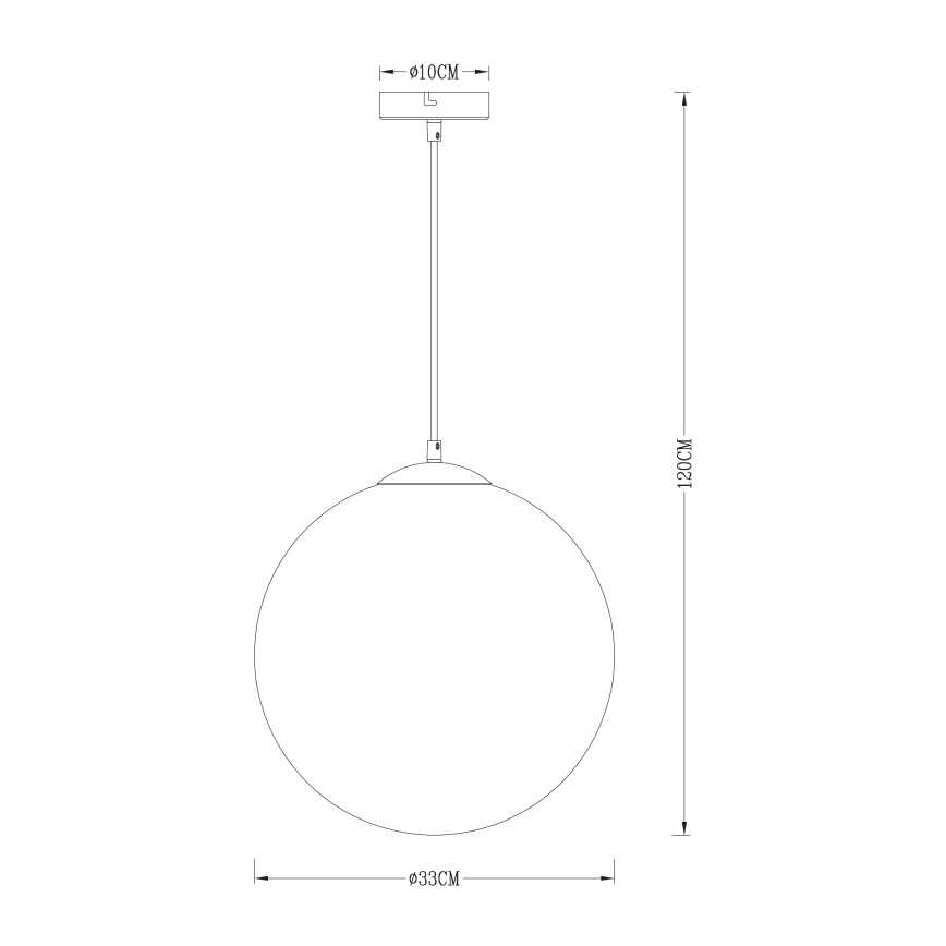 Globo - Csillár zsinóron 1xE27/40W/230V átm. 33 cm