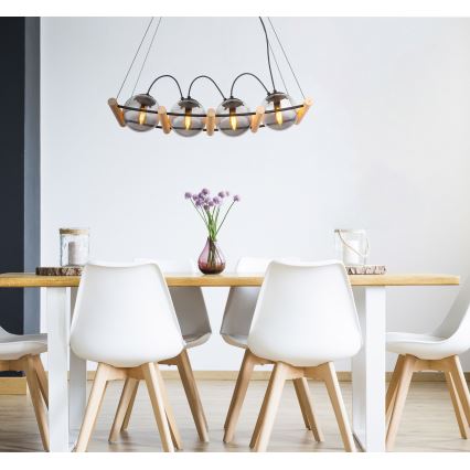 Globo - Csillár zsinóron 4xE14/15W/230V gumifa