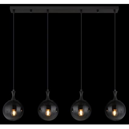 Globo - Csillár zsinóron 4xE27/10W/230V fekete