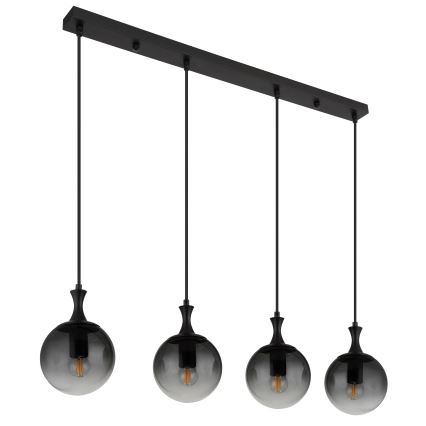 Globo - Csillár zsinóron 4xE27/10W/230V fekete