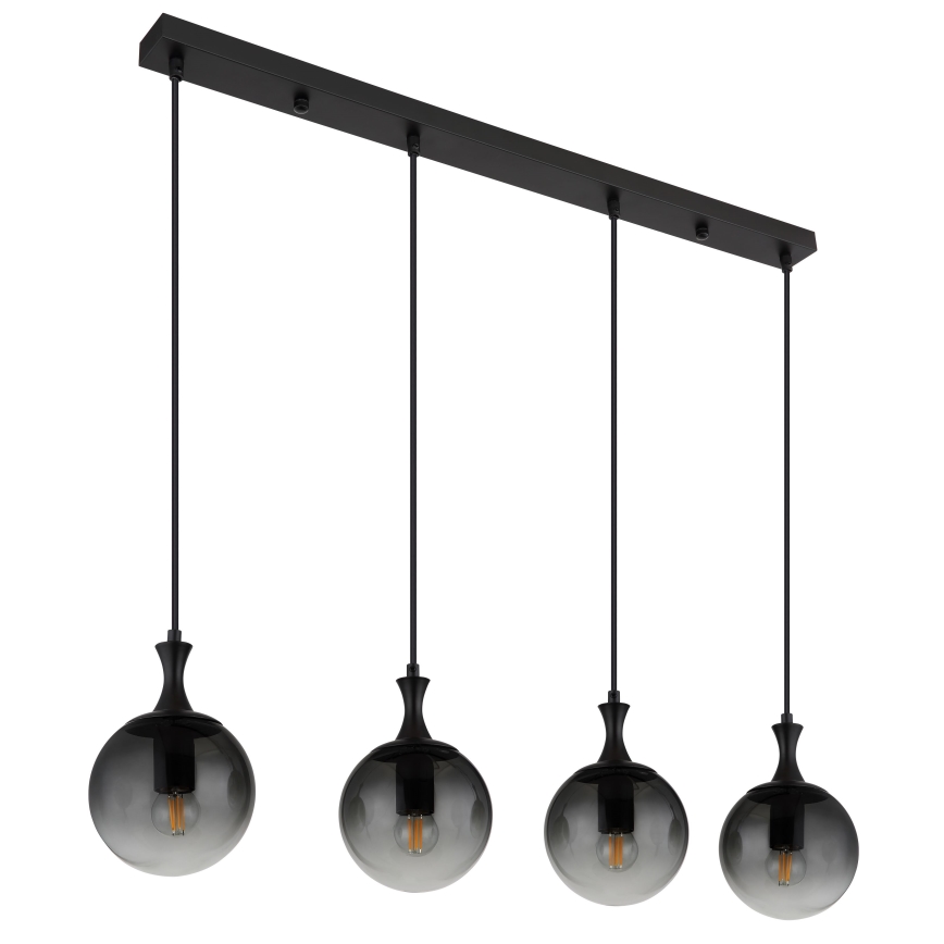 Globo - Csillár zsinóron 4xE27/10W/230V fekete