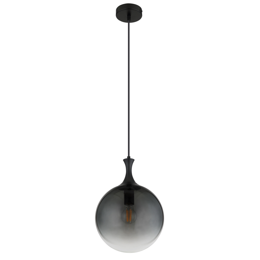 Globo - Csillár zsinóron 1xE27/10W/230V átm. 25 cm fekete