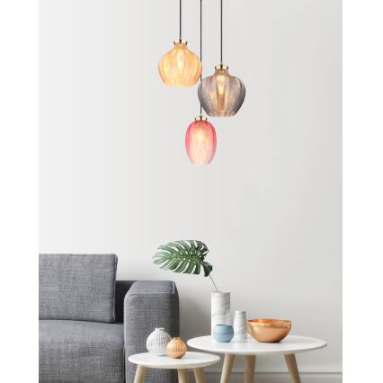 Globo - Kábelen függesztett csillár, 3xE27/60W/230V, Ø45 cm