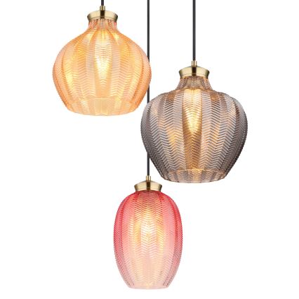 Globo - Kábelen függesztett csillár, 3xE27/60W/230V, Ø45 cm