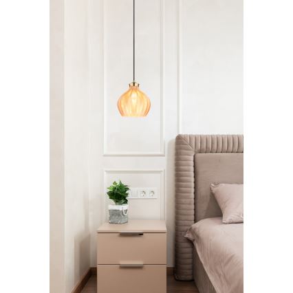 Globo - Kábeles függőlámpa 1xE27/60W/230V, Ø 22 cm, arany