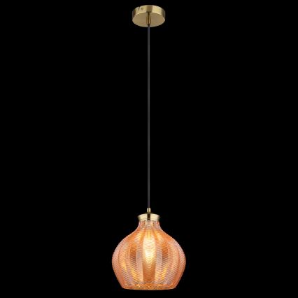 Globo - Kábeles függőlámpa 1xE27/60W/230V, Ø 22 cm, arany