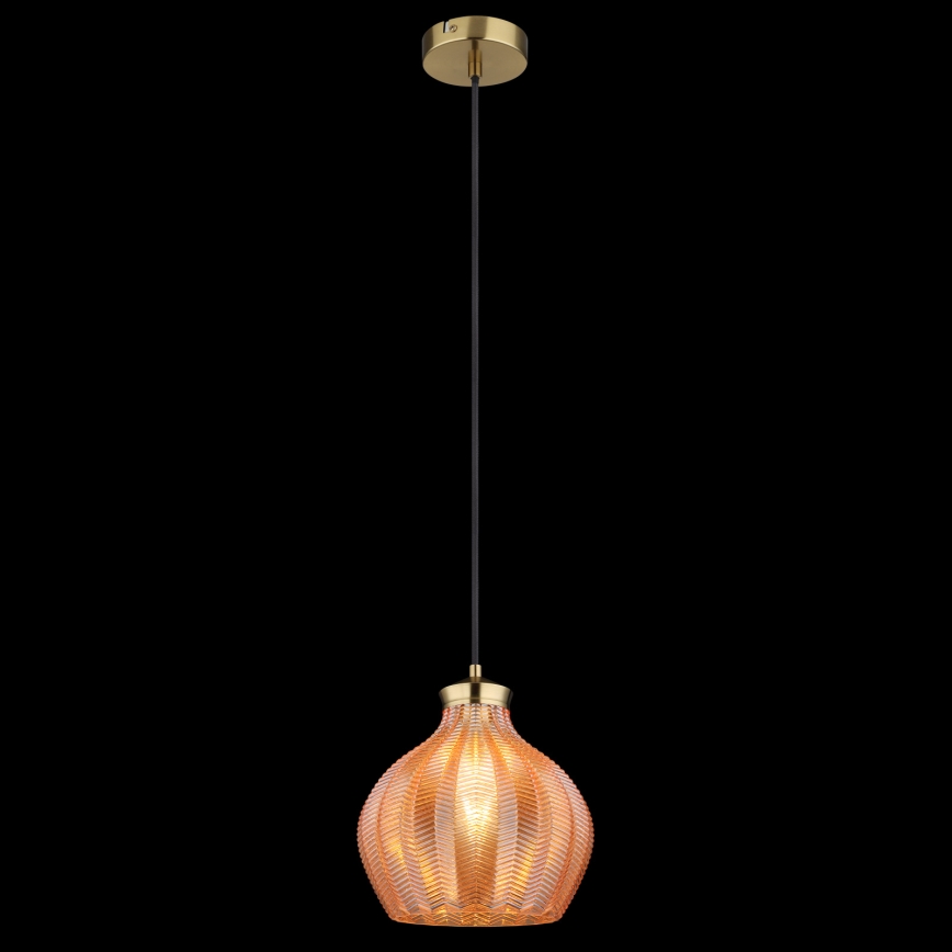 Globo - Kábeles függőlámpa 1xE27/60W/230V, Ø 22 cm, arany