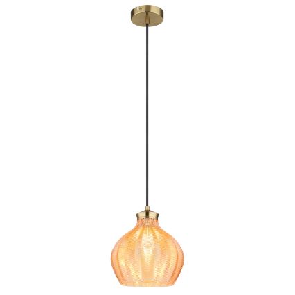 Globo - Kábeles függőlámpa 1xE27/60W/230V, Ø 22 cm, arany