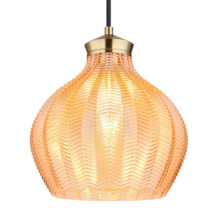 Globo - Kábeles függőlámpa 1xE27/60W/230V, Ø 22 cm, arany