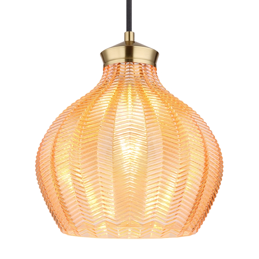 Globo - Kábeles függőlámpa 1xE27/60W/230V, Ø 22 cm, arany