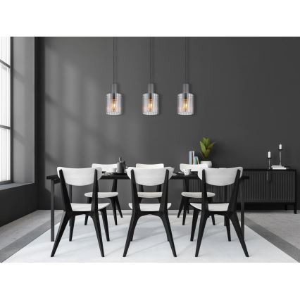 Globo - Csillár zsinóron 3xE27/40W/230V szürke