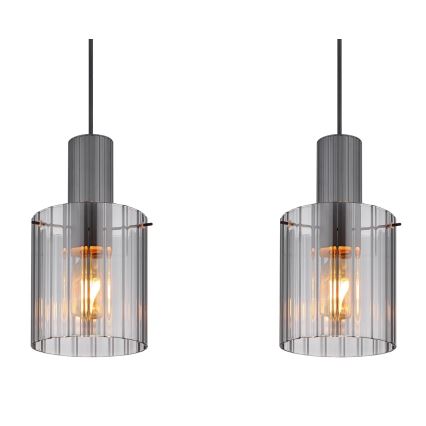 Globo - Csillár zsinóron 3xE27/40W/230V szürke