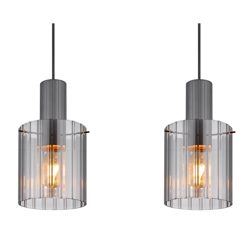 Globo - Csillár zsinóron 3xE27/40W/230V szürke