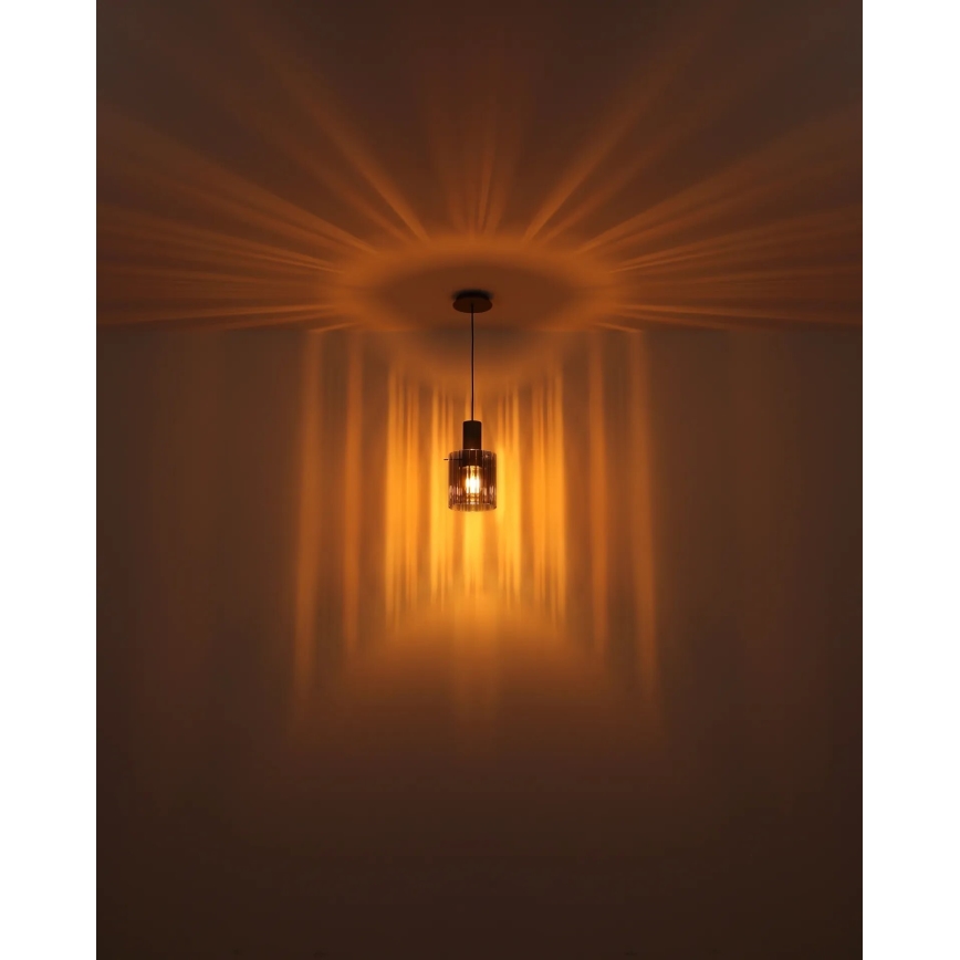 Globo - Csillár zsinóron 1xE27/40W/230V átm. 18 cm szürke