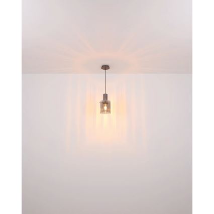 Globo - Csillár zsinóron 1xE27/40W/230V átm. 18 cm szürke