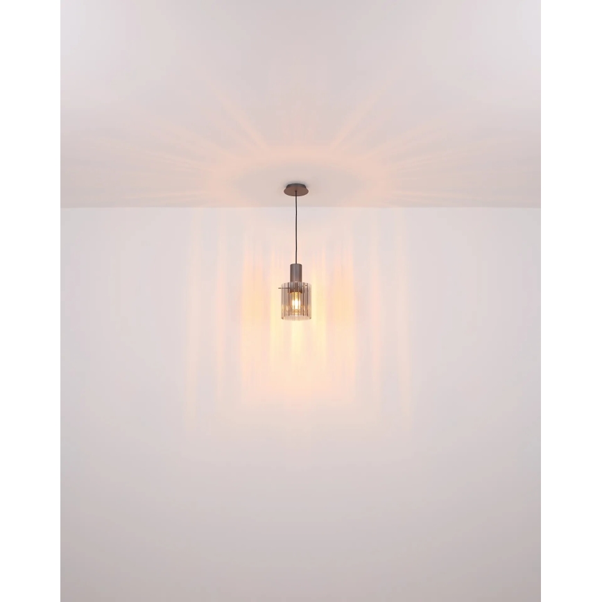 Globo - Csillár zsinóron 1xE27/40W/230V átm. 18 cm szürke