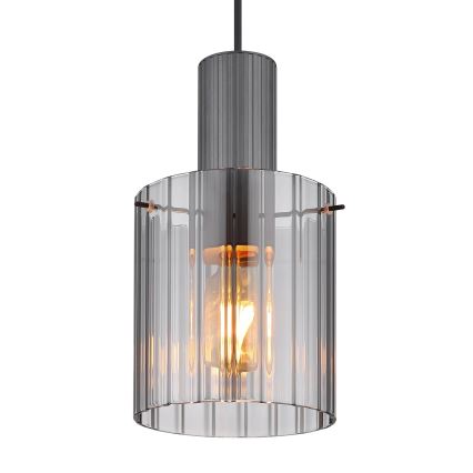 Globo - Csillár zsinóron 1xE27/40W/230V átm. 18 cm szürke