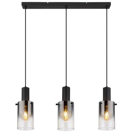 Globo - Csillár zsinóron 3xE27/40W/230V fekete