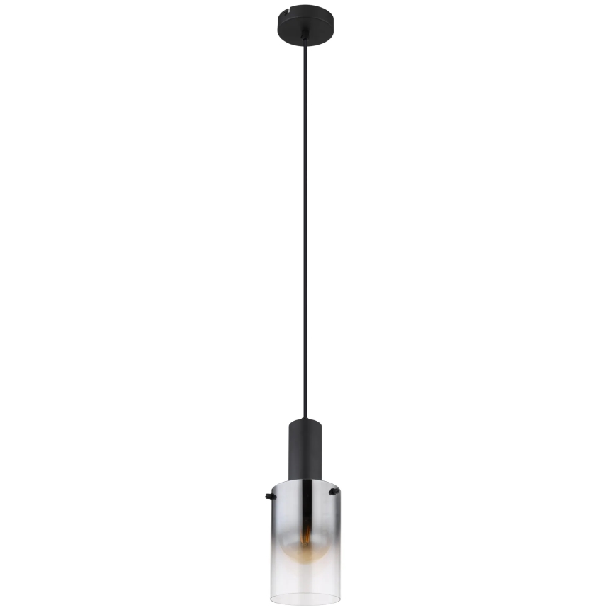 Globo - Csillár zsinóron 1xE27/40W/230V átm. 12,5 cm fekete