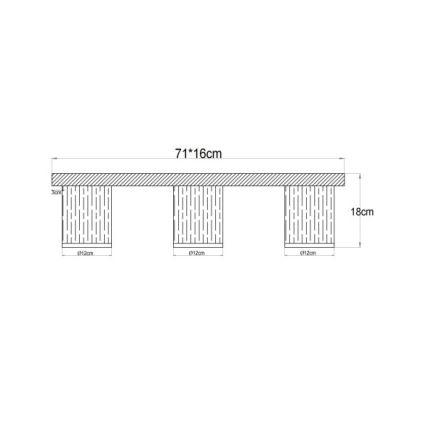 Globo - Mennyezeti lámpa 3xE27/40W/230V