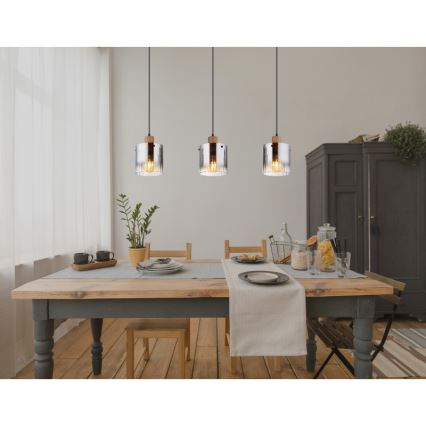Globo - Kábellel függesztett csillár 3xE27/60W/230V