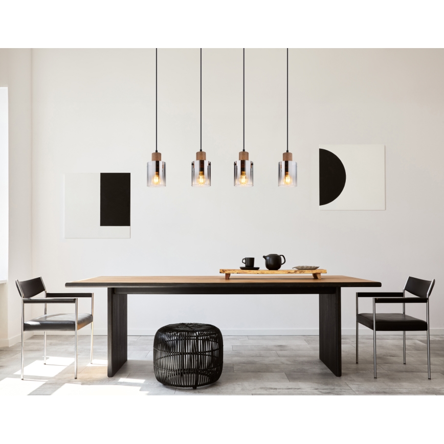 Globo - Kábelen függő csillár 4xE27/40W/230V