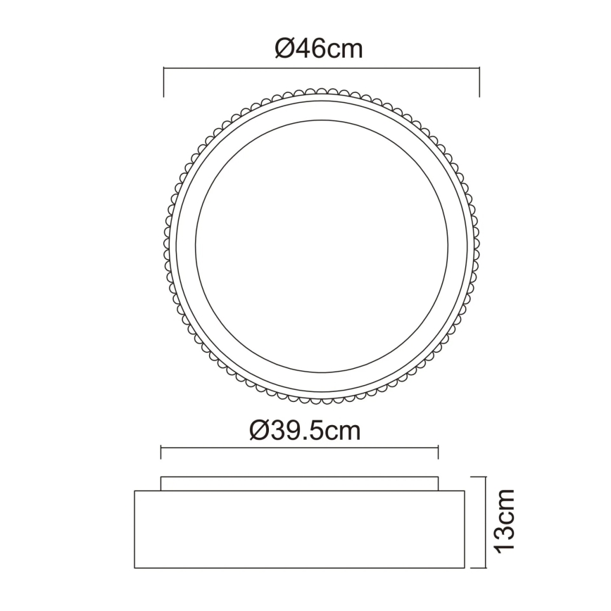 Globo - LED mennyezeti lámpatest LED/45W/230V 2700/4000/6000K átmérő 46 cm fekete