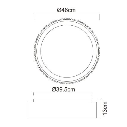 Globo - LED mennyezeti lámpatest LED/45W/230V 2700/4000/6000K Ø 46 cm fehér