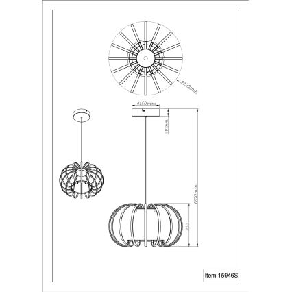 Globo - LED dimmelhető kábelen függesztett csillár LED/40W/230V 3000K