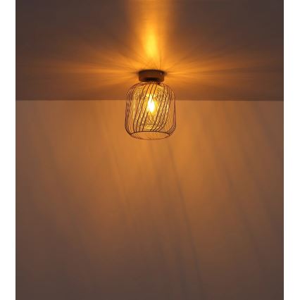 Globo - Mennyezeti lámpatest 1xE27/40W/230V átm. 18 cm bézs/fehér