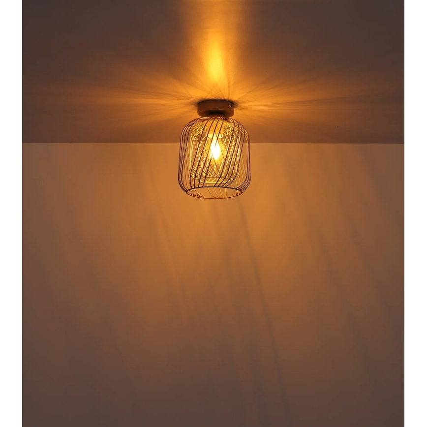 Globo - Mennyezeti lámpatest 1xE27/40W/230V átm. 18 cm bézs/fehér